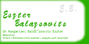 eszter balazsovits business card